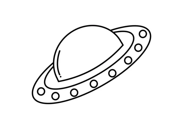 Ręcznie Rysowane Ufo Ilustracja — Wektor stockowy