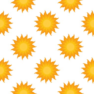 Beyaz arkaplanda güneşsiz desen