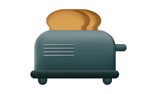 Ілюстрація Тостера Запеченого Хліба — стоковий вектор