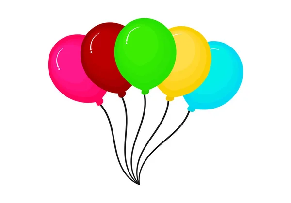 Una Colección Coloridas Ilustraciones Globos — Vector de stock