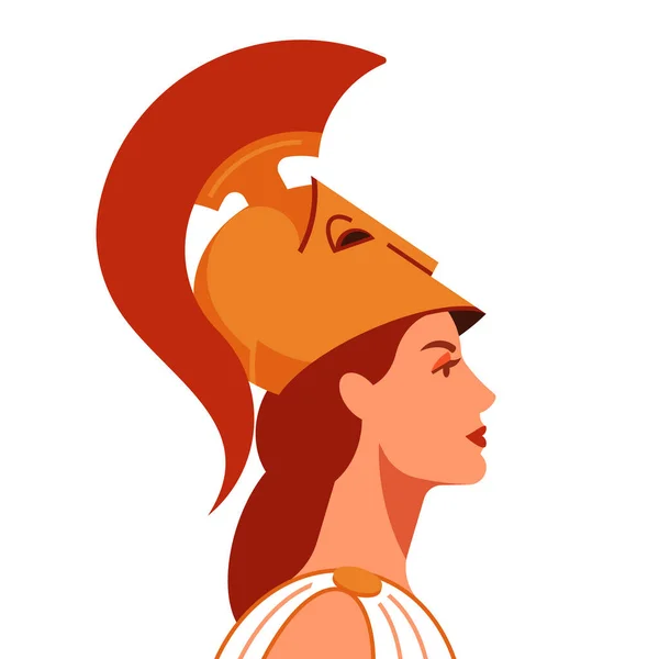 Pallas Athena Déesse Grecque Sagesse Guerrière Des Dieux Mont Olympe — Image vectorielle