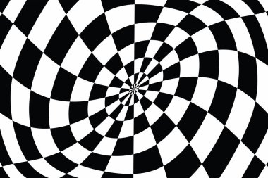 Kaybolma noktası olan dairesel dama tahtası.