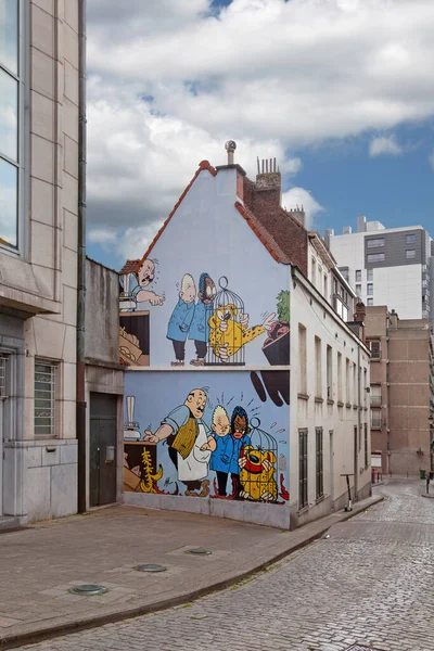 Bruxelas Bélgica Julho 2019 Blondin Cirage Wall Está Localizado Rue — Fotografia de Stock