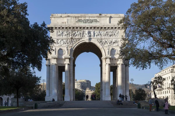 Genoa Italy March 2019 Arco Della Vittoria Victory Arch Also — Foto Stock