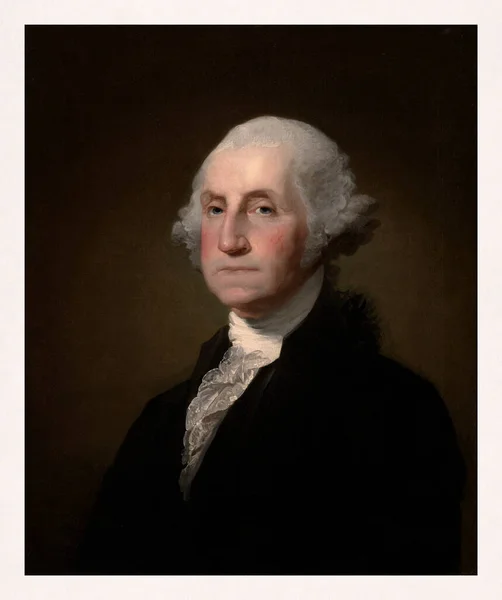 Retrato George Washington Gilbert Stuart Pintado 1803 —  Fotos de Stock