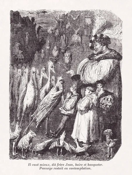 Gustave Dore Által 1854 Ben Készített Rajz Rabelais 1571 Ben — Stock Fotó