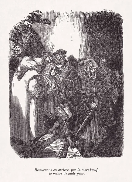 Desenho Feito 1854 Por Gustave Dore Para Ilustrar Uma Nova — Fotografia de Stock