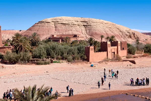 モロッコのAit Benhaddou 1月29 2019 現在のモロッコのサハラとマラケシュの間の元キャラバンルートに沿って イグレム 英語で要塞化された村 ウニラ Ouarzazate州 の谷に位置する — ストック写真