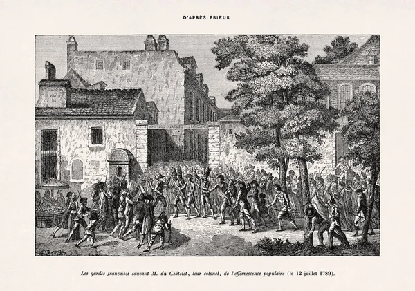 Old illustration about the French revolution by Prieur printed in 1899 in a French dictionary.