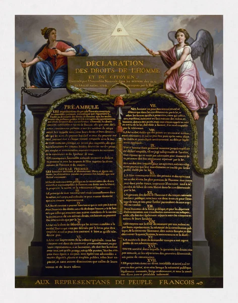Representation Declaration Rights Man Citizen 1789 French Artist Jean Jacques — Stockfoto