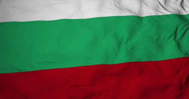 Kompletní Snímek Zblízka Vlajce Vlnění Bulharska Vykreslování — Stock video