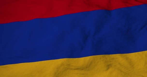 3D渲染中亚美尼亚挥动国旗的全景特写 — 图库视频影像
