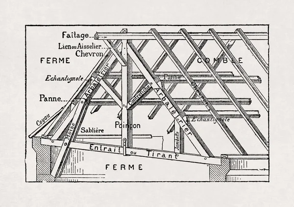 Illustration Einem Französischen Wörterbuch Aus Dem Späten Jahrhundert Die Die — Stockfoto