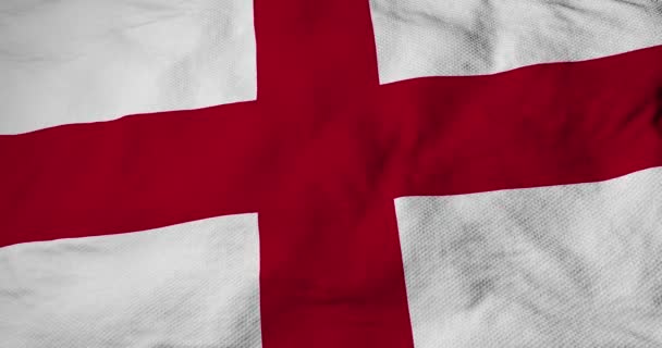 Full Frame Närbild Den Vinkande Engelska Flaggan Rendering — Stockvideo