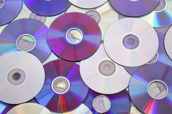 Lots Old Cds Laid Out Background Bright Background Vintage — Stock Photo, Image