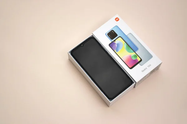 Kharkiv Ukraina September 2022 Xiaomi Meluncurkan Smartphone Baru Redmi 10A — Stok Foto