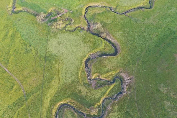 Drone flying over a beef cattle farm in Australia