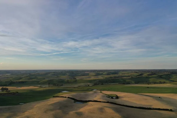 Drohne Fliegt Über Rinderfarm Australien — Stockfoto