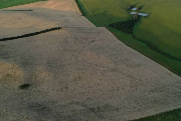 Drone flying over a beef cattle farm in Australia