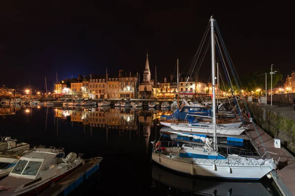 Honfleur Frankrike Augusti 2021 Honfleur Natten Fransk Kommun Calvados Departement — Stockfoto