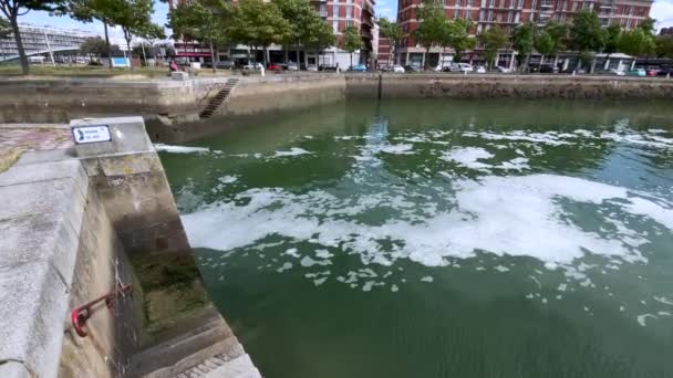 Havre France Août 2021 Canal Havre Normandie France Avec Eau — Video