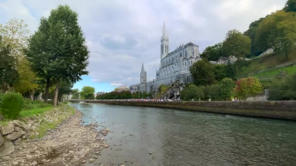 Lourdes Fransa Ağustos 2021 Marian Hayaletleri Tarafından Bilinen Ünlü Bir — Stok video