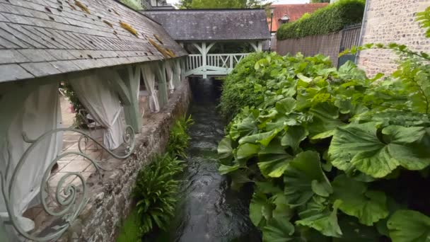 Der Fluss Veules Der Durch Die Gemeinde Veules Les Roses — Stockvideo