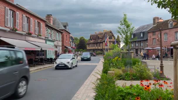 Beuvron Auge France August 2021 Beuvron Auge One Most Beautiful — Stock Video