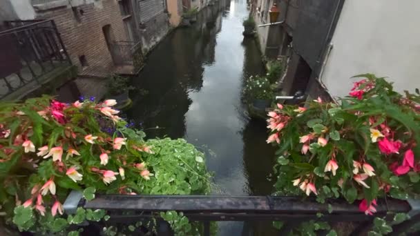 Pont Audemer Uma Comuna Francesa Região Administrativa Baixa Normandia Departamento — Vídeo de Stock