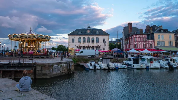 Honfleur Frankrike Juli 2021 Honfleur Fransk Kommun Calvados Departement Och — Stockfoto