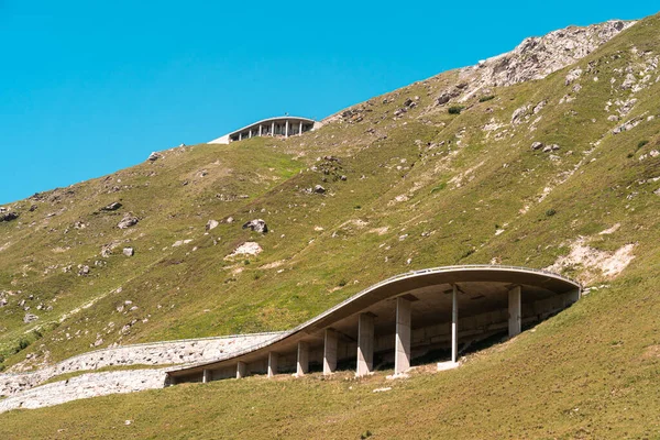 Construcción Carreteras Paso Montaña Furka Suiza —  Fotos de Stock