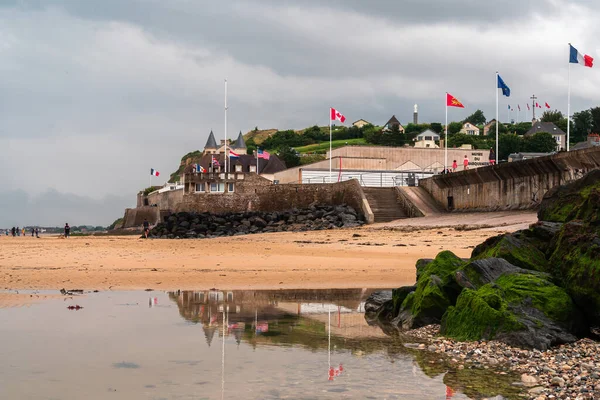 Arromanches Franciaország Augusztus 2021 Arromanches Emlékeznek Mint Egy Történelmi Hely — Stock Fotó