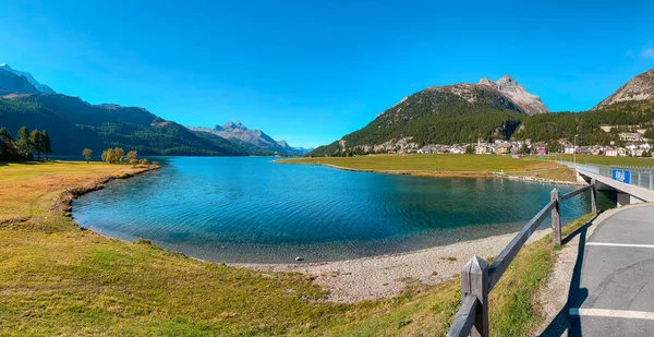 Stunning Lake Silvaplana Silvaplanersee Engadine Valley Swiss Alps — ストック写真