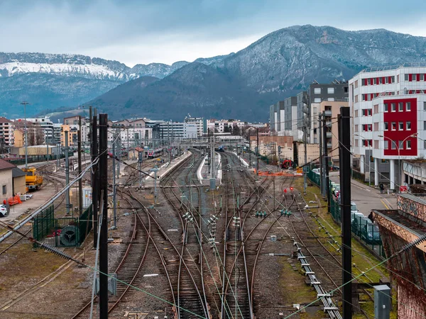 Annecy France January 2022 View Railway Station Annecy Haute Savoie — 图库照片