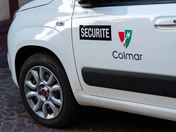 Colmar Frankreich Dezember 2021 Ein Auto Der Städtischen Sicherheit Auf — Stockfoto