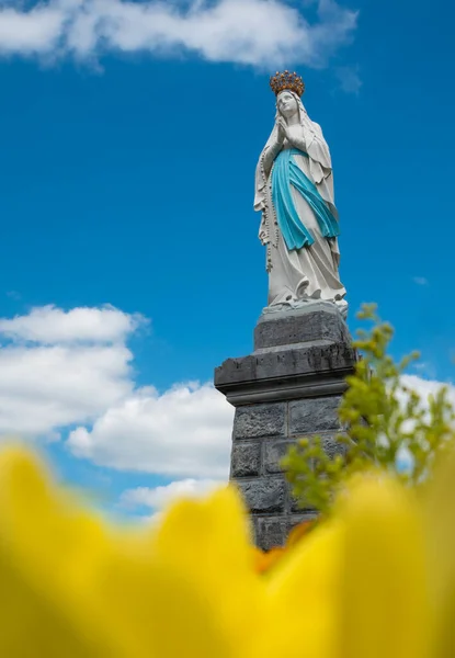 Lourdes France Août 2021 Une Statue Sainte Vierge Marie Notre — Photo