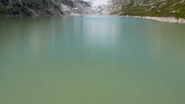 Oberaarsee Nejvyšší Nádrž Pramenech Aare Kantonu Bern Obec Guttannen — Stock video