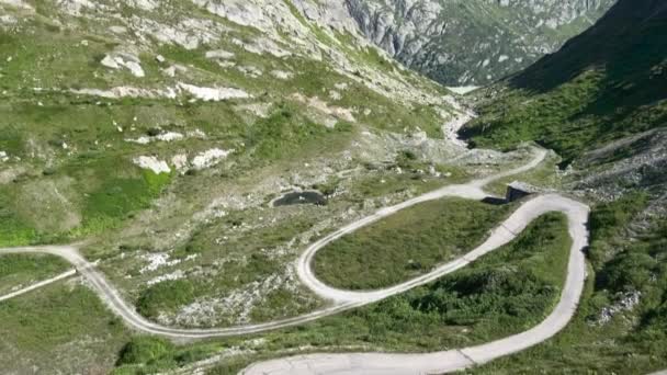 Krásná Krajina Údolí Oberaar Švýcarsku Horský Přírodní Park — Stock video