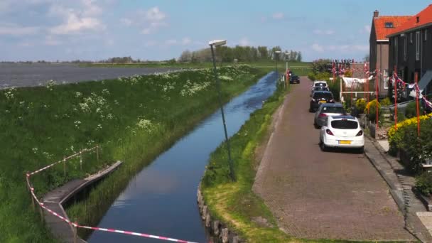 Marken Netherlands April 2022 Water Canal Houses Village Marken Island — ストック動画