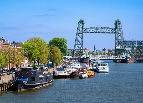 Rotterdam Niederlande April 2022 Touristen Und Andere Boote Auf Der — Stockfoto