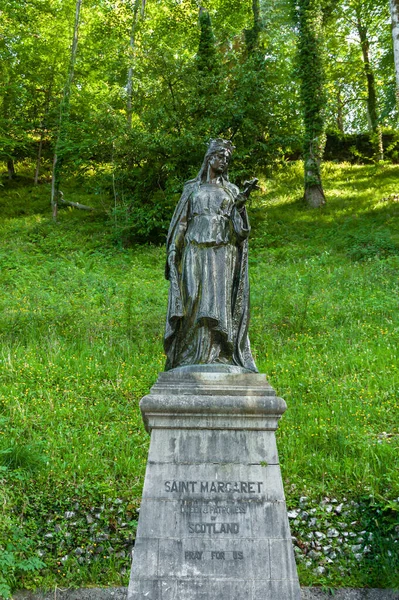 Lourdes França Maio 2022 Uma Estátua Santa Margarida Rainha Padroeira — Fotografia de Stock