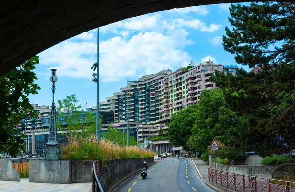 Genf Schweiz Juni 2022 Wohn Und Bürogebäude Urbanes Leben Genf — Stockfoto