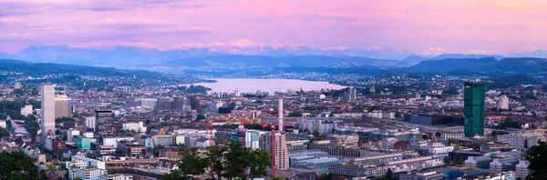 Zurich Switzerland July 2022 Cityscape Evening Panorama Zurich Largest City — 图库照片