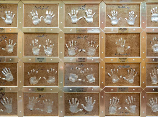 Rust Germany September 2022 Hand Prints Celebrities Europa Park Largest — Stock Photo, Image