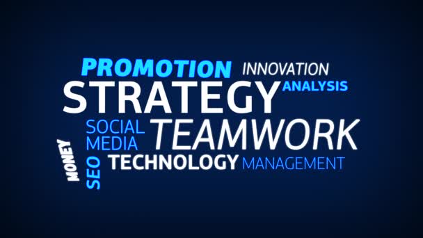 Strategia di marketing team text cloud — Video Stock