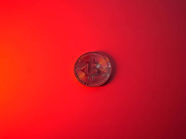 Bitcoin crypto-monnaie argent. Bitcoin entreprise minière Photo De Stock