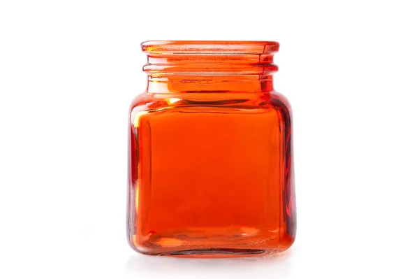 Vaso di vetro arancione vuoto — Foto Stock