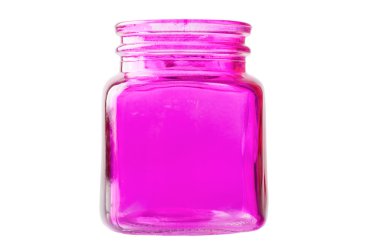 tarro de cristal vacío púrpura