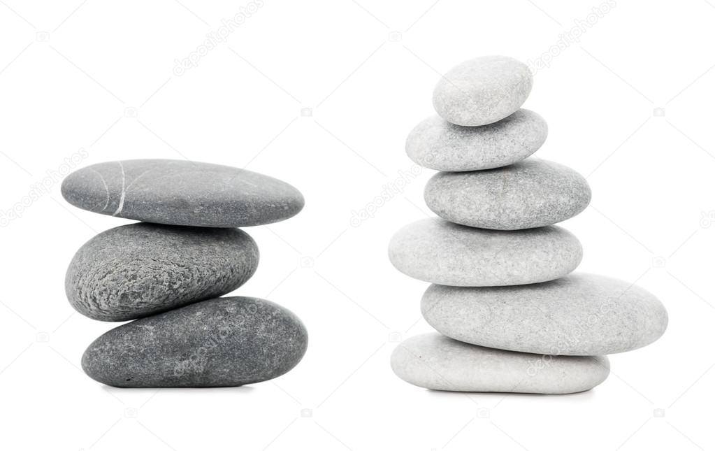 Two Piles of sea stones