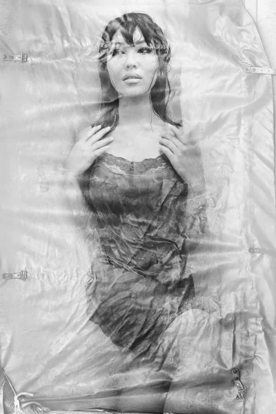 Dolly Body covered with Cellophane — Stock Photo, Image